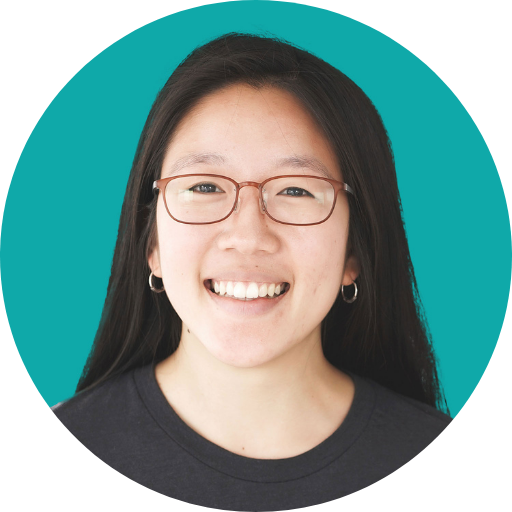 Jane Hwang’s headshot on a teal background.