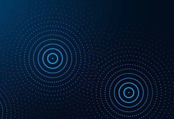 Banner With Abstract Water Rings
