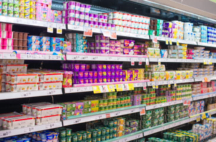 Yogurt In Grocery Store