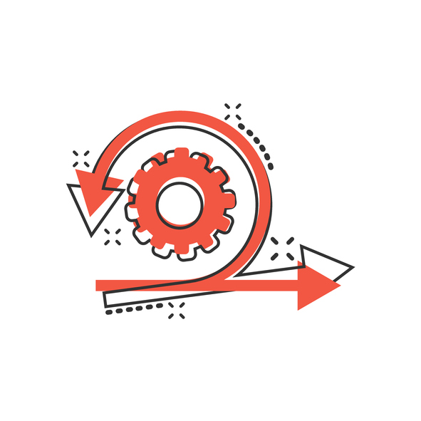 Agile Icon In Comic Style