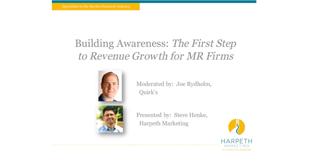 Harpeth Marketing Webinar Title Slide White Background Speaker Images Titles Companies