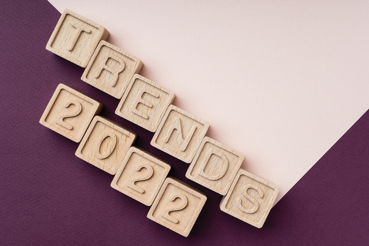 Color Trends 2022, Flat, Lay, Top View