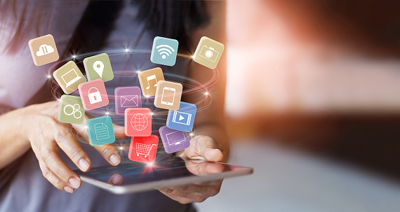Online Shopping And Icon Customer Network