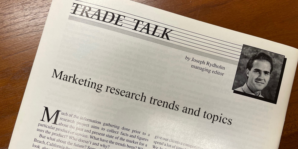 Marketing Research Trends And Topics