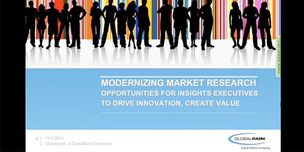 Globalpark Webinar Title Slide Modernizing Market Research