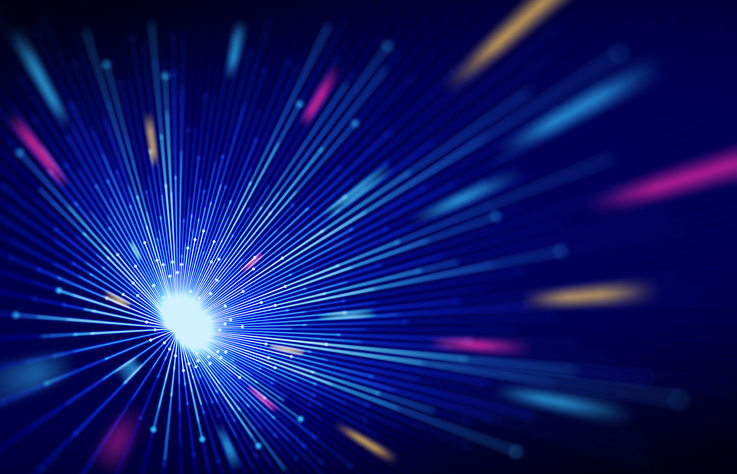 Colorful Technology Abstract Light Tunnel Background