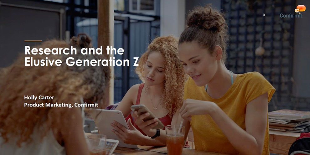 Confirmit Webinar Title Slide Gen Z