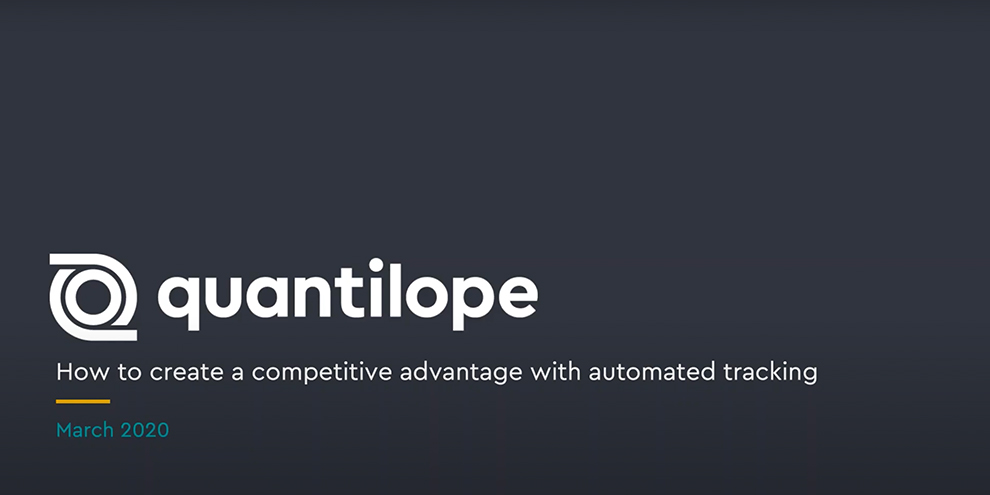 Quantilope Title Slide March 2020 Webinar Gray Background White Text