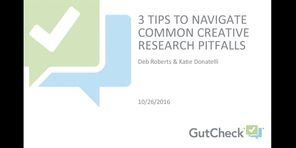 Gutcheck Webinar Title Slide Tips Research Pitfalls White Background