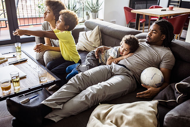 Family On Couch