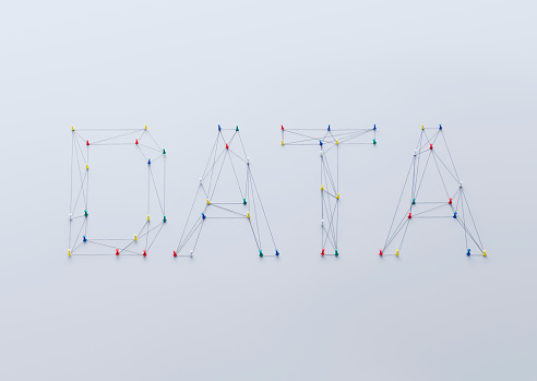 The Word Data Spelt Out Using Pins And String Picture Id542728905
