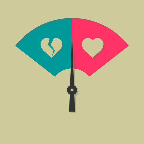 Illustration Concept Hate And Love Meter