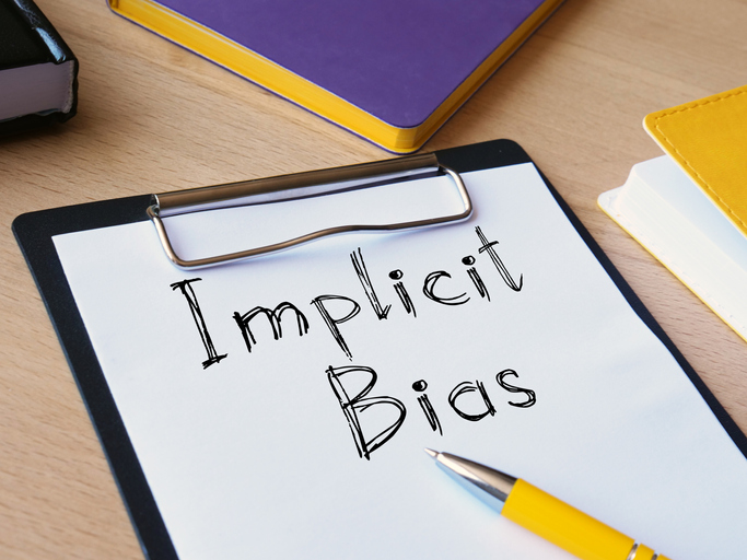Implicit Bias Is Shown On The Conceptual Photo Using The Text