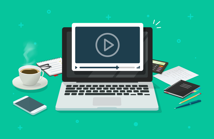 Laptop, Concept Of Webinar