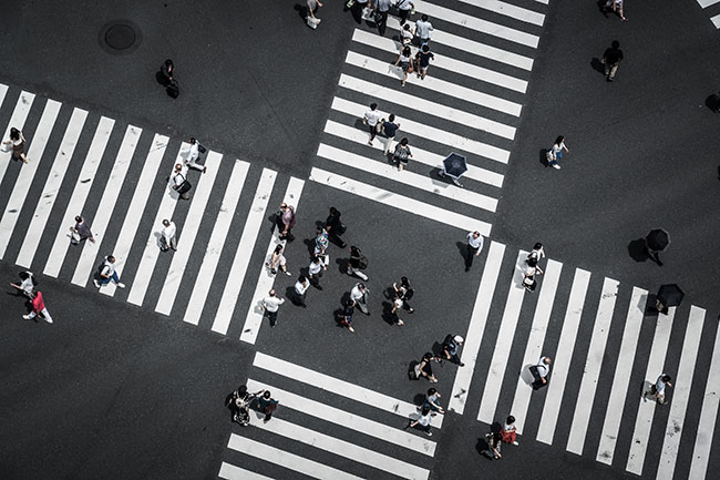 People On Crosswalk