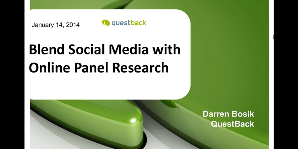 QuestBack Webinar: How to Blend Social Media with Online Panel Research article image