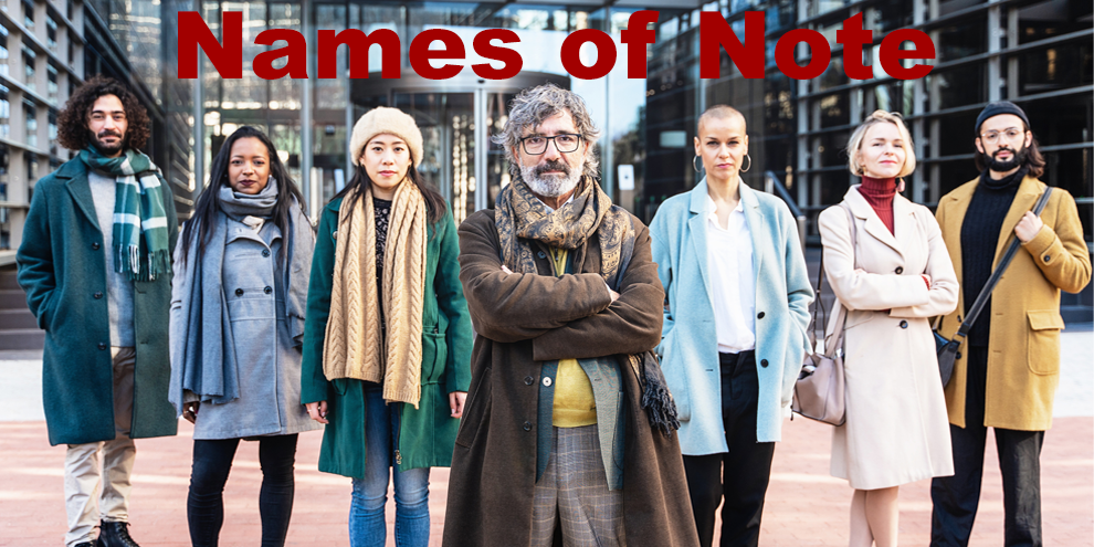 Names of Note December 1995 article image