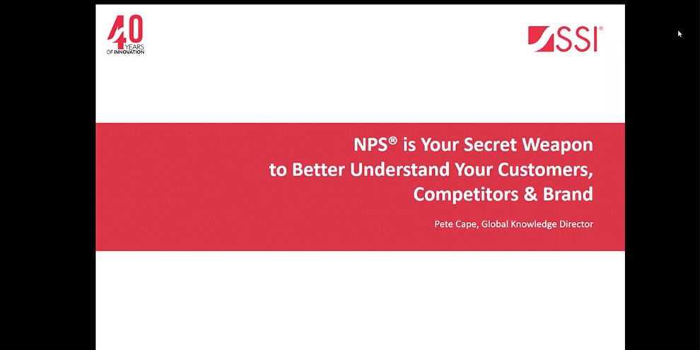 SSI Webinar: NPS® is Your Secret Weapon to Better Understand Your Customers, Competitors and Brand article image