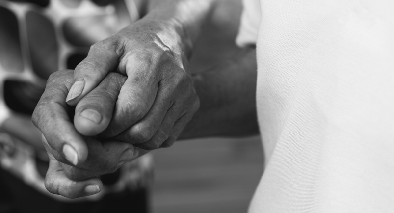 Caregiver, Carer Hand Holding Elder Hand