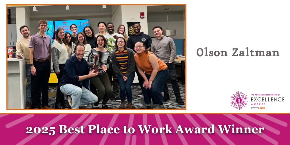 Olson Zaltman 2025 Best Place To Work Award Winner