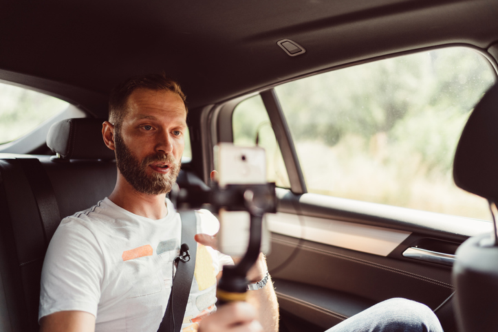 Man Taking Video Of Self