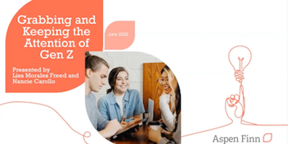 Aspen Finn Webinar: Grabbing and keeping the attention of Gen Z article image