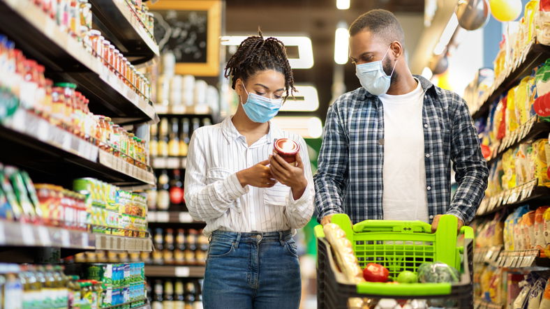 Customers Reviewing Food Products