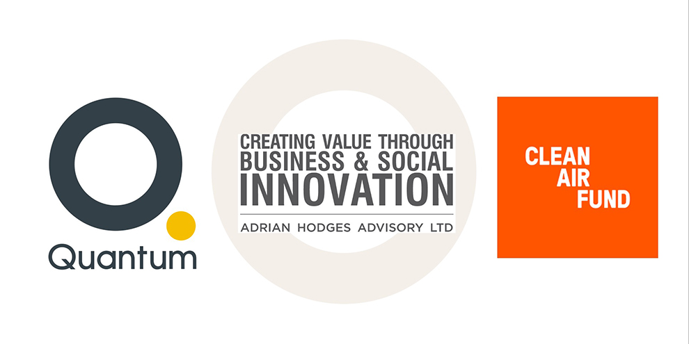 Quantum Adrian Hodges Clean Air Fund Logos White Background