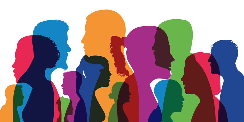 Superposition Of Different Profiles Of Men And Women